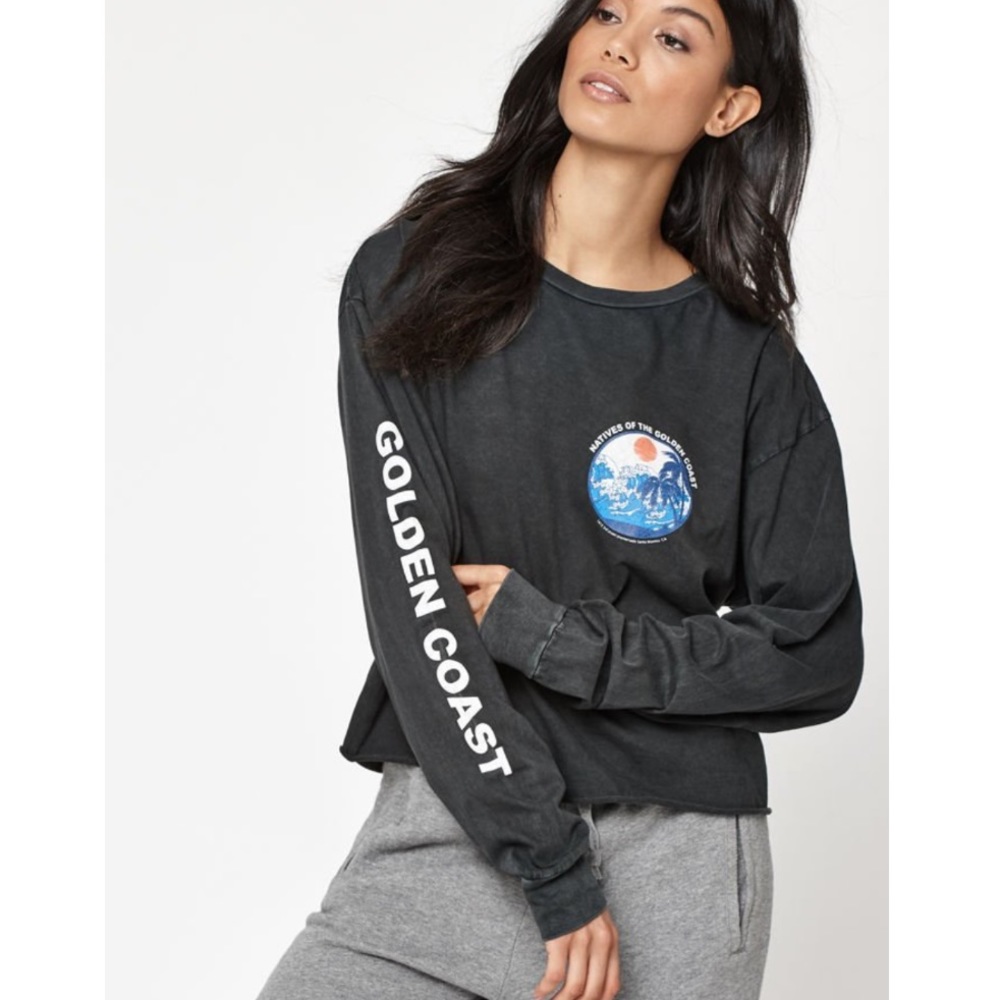 Brandy Melville Golden Coast Long Sleeve Tee